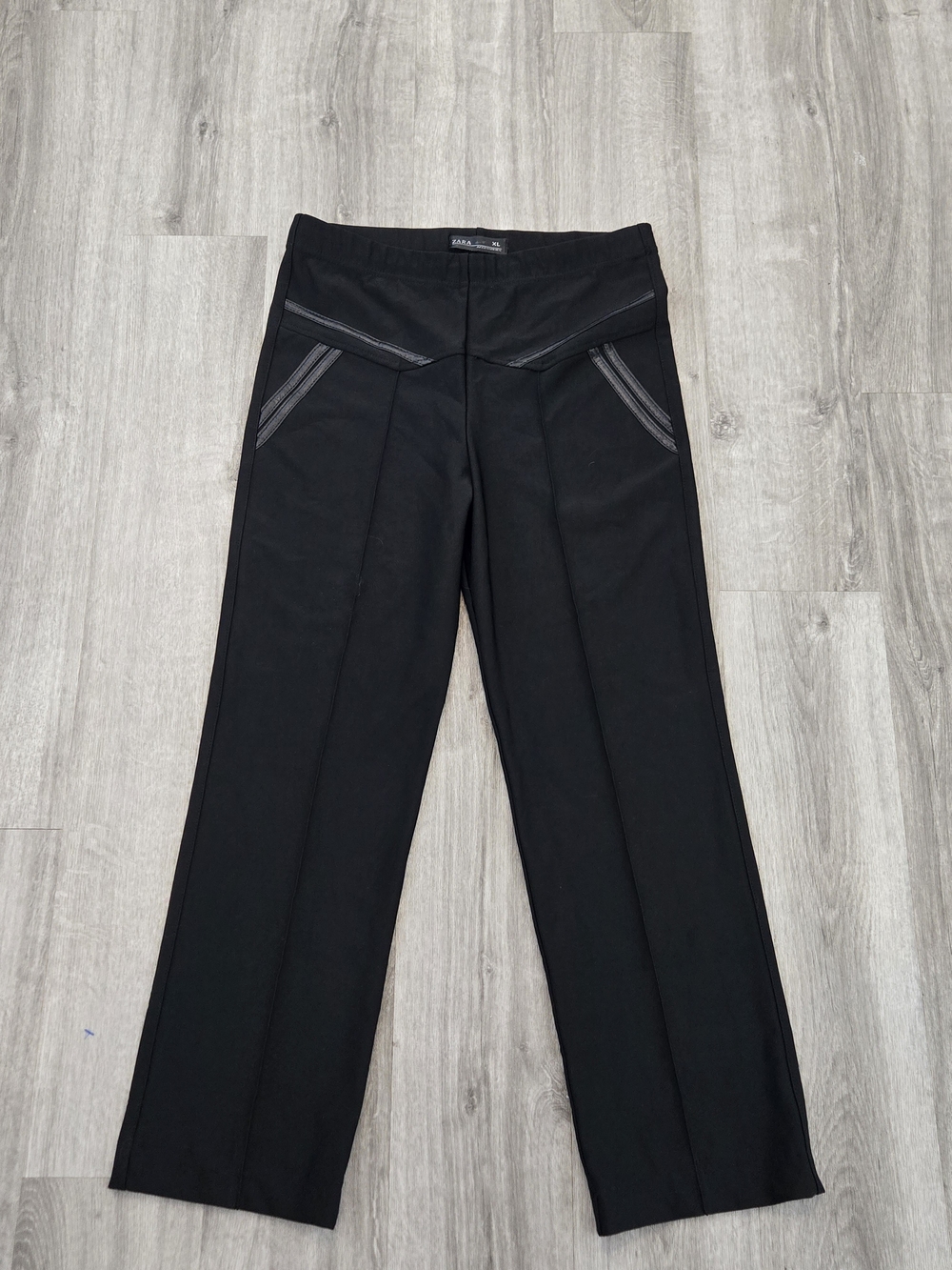 Zara Black Straight-Leg Ponte Pants